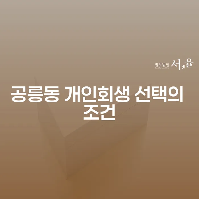 공릉동 개인회생 선택의 조건