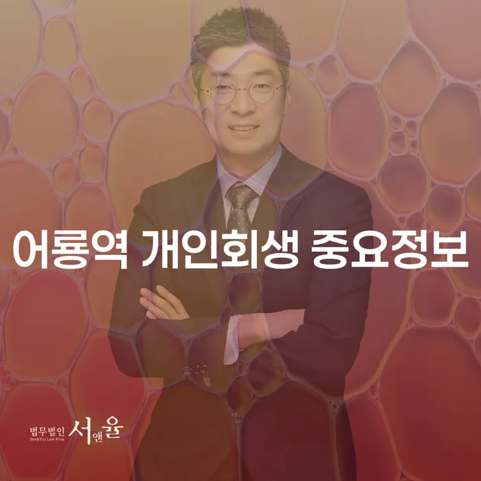 어룡역 개인회생 중요정보
